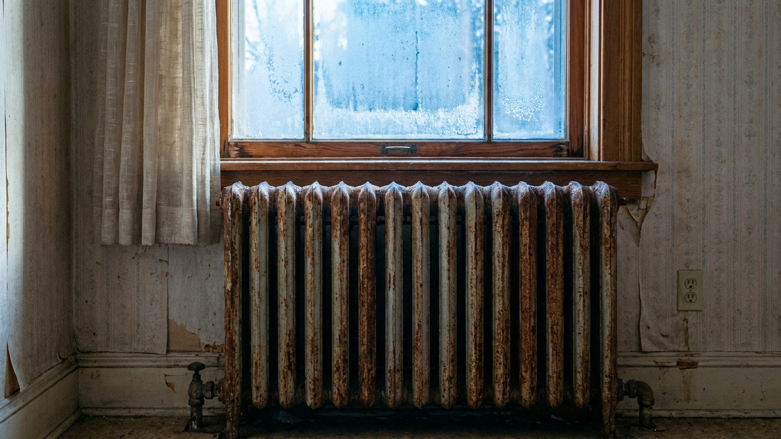 Diagnostic de performance énergétique et radiateur ancien dans un logement à rénover